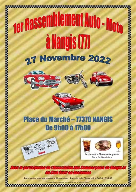 MANIFESTATION 1er Rassemblement Auto Moto 27 Novembre 2022