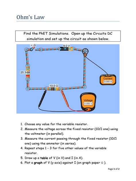 Ohm's Law LAB | PDF