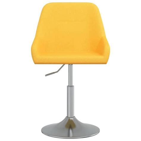 Chaise Pivotante De Salle Manger Jaune Moutarde Tissu Mothinessto