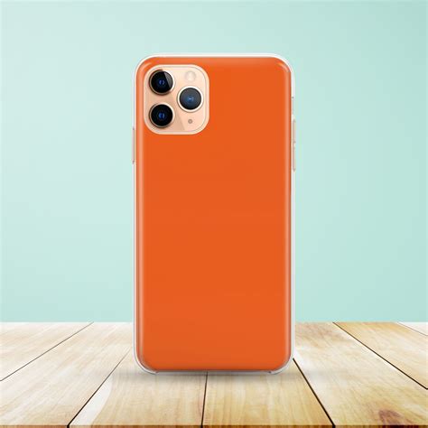 Plain Orange Phone Case Available For Iphone 11 Xr Xs Xs Etsy