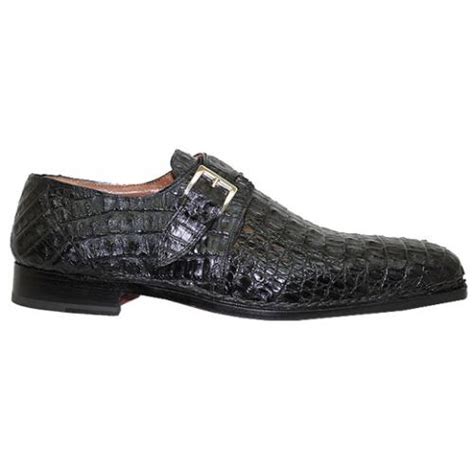 Mauri 1172 Black Genuine All Over Hornback Crocodile Shoes 149990