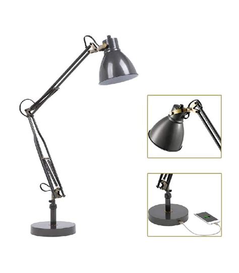 Adjustable Desk Lamp with USB Port - Black - 921180