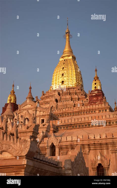 Ananda Temple Old Bagan Village Area Mandalay Region Myanmar Asia