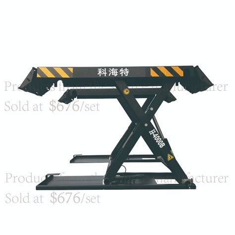 MID Rise Scissor Vehicle Ramp Car Lift 1 2m High 3t Capacity China