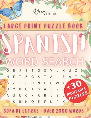 Spanish Word Search Sopa De Letras 120 Large Print Puz Cuotas