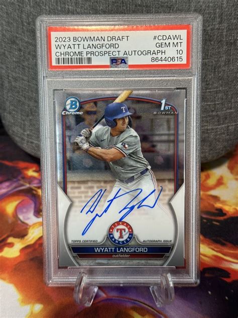 Bowman Draft Chrome Prospect Autographs Cda Wl Wyatt Langford