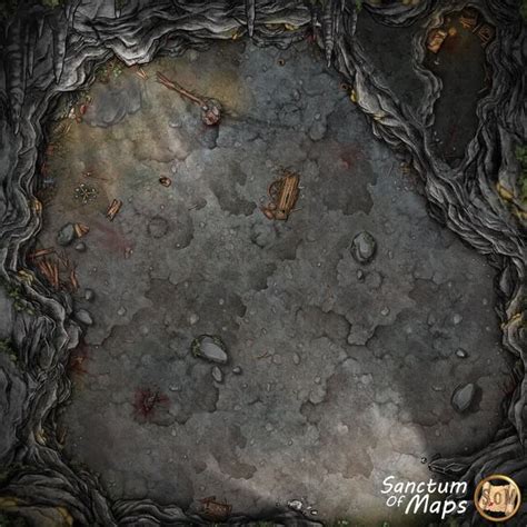 Troll Cave Battle Map Dnd Battle Map D D Battlemap Dungeons And