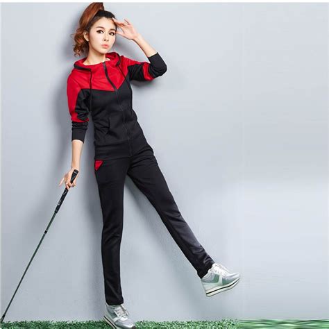 2018 New sport clothes for women spring and winter women sport suit women tricolor two piece ...