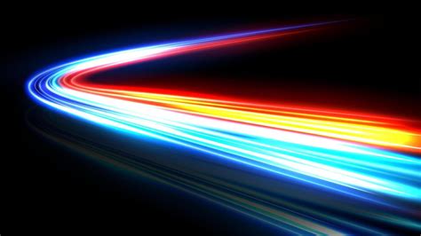 Colorful Light Trails Long Time Exposure Motion Blur Effect Vector