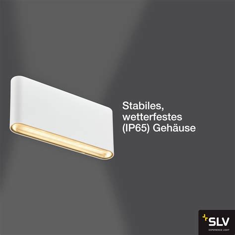 Slv Oval Wl Wandaufbauleuchte K W Wei