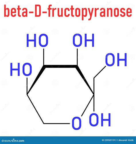 Fructose Or D Fructose Fruit Sugar Molecule Component Of High Fructose