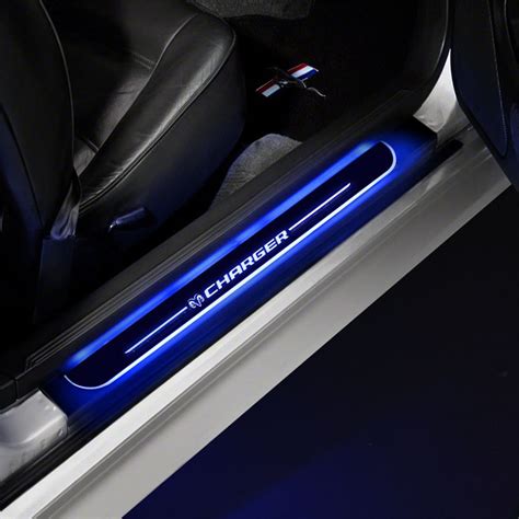 Wireless Dodge Charger Led Door Sill Pro Guards Carledlogo