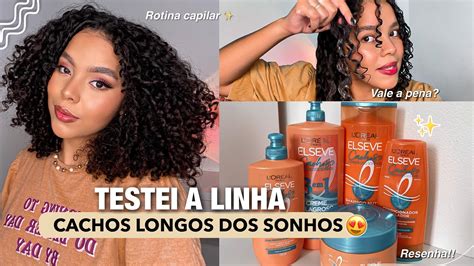 Testei A Nova Linha Da Elseve Cachos Longos Dos Sonhos Rotina Capilar