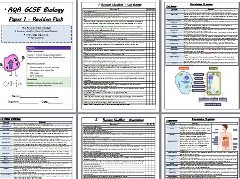 Aqa Gcse Biology Paper 1 Revision Exam Questions Mark Schemes Hot Sex