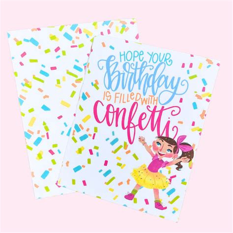 Note Card Betty Confetti Birthday All She Wrote Notes