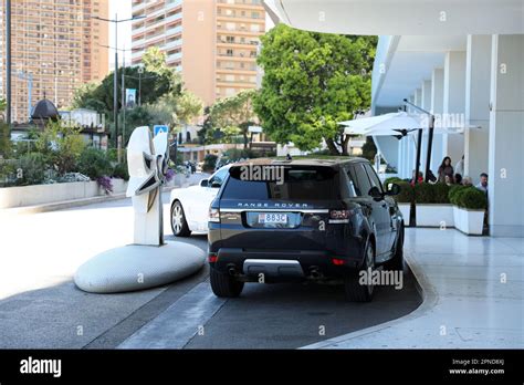 Monte Carlo Monaco April 16 2023 A Black Land Rover Range Rover