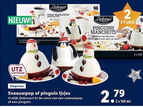 Sneeuwpop Of Pinguin Ijsjes Aanbieding Bij Lidl 1Folders Nl