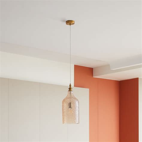 Lindby pendant light Drakar 1 bulb amber glass Ø 19 5 cm Lights ie