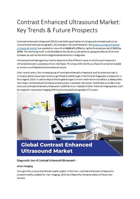 Ppt Contrast Enhanced Ultrasound Market Key Trends And Future