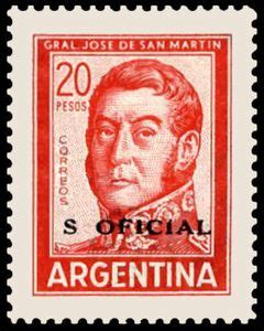 Stamp Jos Francisco De San Mart N Ovpt Argentina