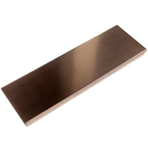 Copper Subway Tile 2x6 In Stainless Steel Tilebar