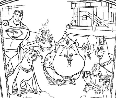 Super Pets Coloring Pages (DC League of Super-Pets: Ace, Krypto, Batman ...