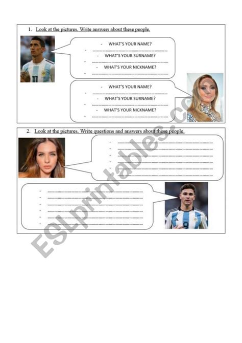 Personal Information Esl Worksheet By Julianadaniele1