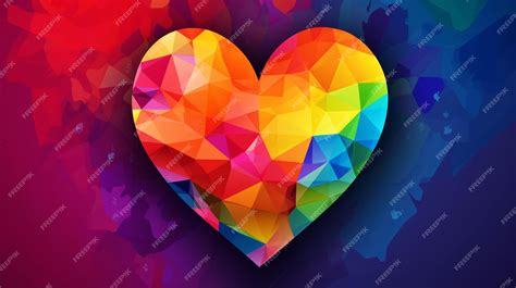 Premium Ai Image Lgbt Pride Month Concept Illustration Rainbow Heart And Homosexual Rainbow Love