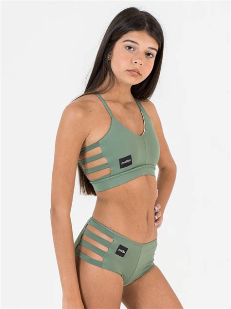 Top E Slip Bambina Nika Eroika Pole Dance In Lycra Verde E Oro Nika