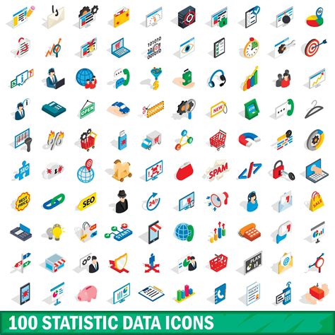 Iconos De Datos Estad Sticos Establecidos Estilo D Isom Trico