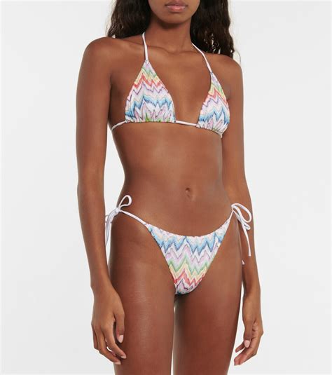 Missoni Mare Zig Zag Knit Triangle Bikini Missoni Mare