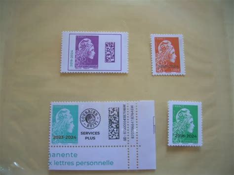 FRANCE 2024 les 4 timbres Marianne l Engagée surchargés NEUFS LUXE