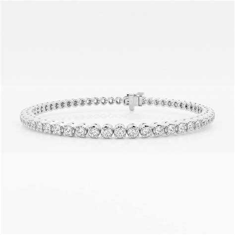 3 Ctw Round Lab Grown Diamond Four Prong Tennis Bracelet 7 Inches