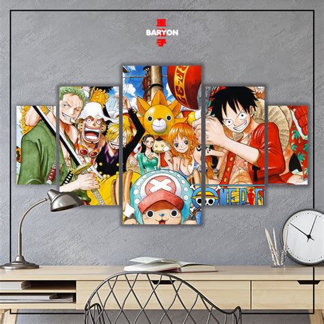 Jual Baryon Wall Decor One Piece Crew Luffy Set Hiasan Dinding Poster