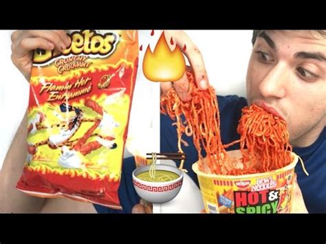 Hot Cheetos Noodles Ramen Challenge Youtube