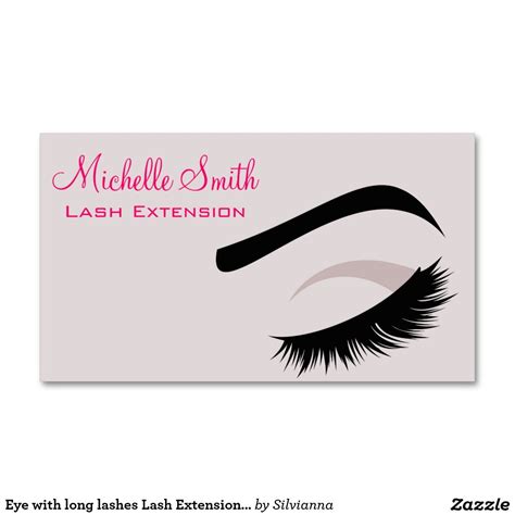 Eye With Long Lashes Lash Extension Business Card Cartões De Visita