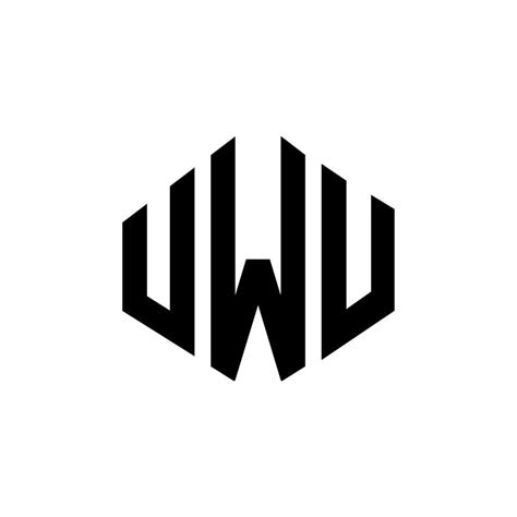 UWU letter logo design with polygon shape. UWU polygon and cube shape ...