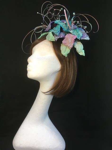 Flower Fascinator Turquoise Fascinator Mother Of The Bride Etsy