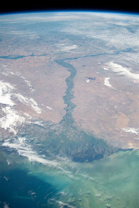 The Volga River Flows Into The Caspian Sea Nasa