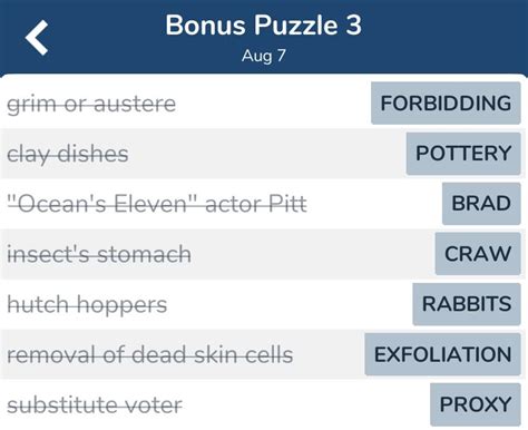 7 Little Words August 7 2023 Answers all in one Page