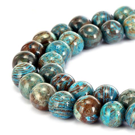 BRCbeads Natural Crazy Blue Lace Agate Gemstone Round 10mm Beads for ...