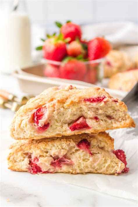 Fresh Strawberry Scones Recipe Girl