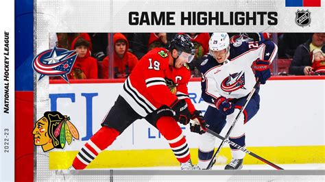 Blue Jackets Blackhawks 12 23 NHL Highlights 2022 YouTube