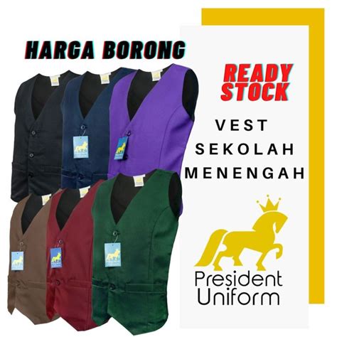 Vest Pengawas Ready Stock Vest Sekolah Rendah Berkualiti Lazada