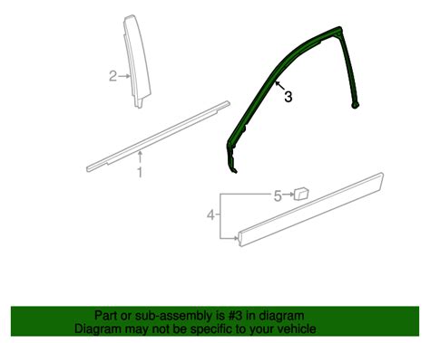 Cadillac Srx Driver Side Front Door Window Upper Reveal