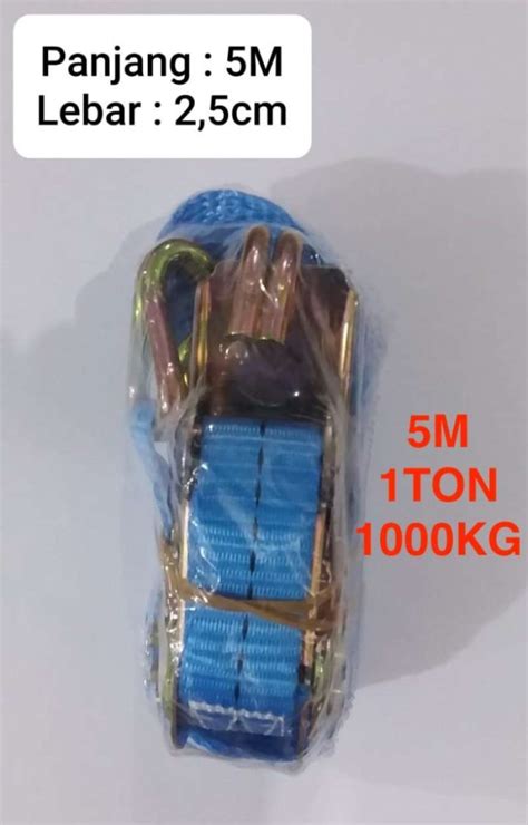 Promo Gratis Ongkir Ratchet Tie Down 500Kg X 5M Cargo Lashing Belt