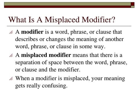 Ppt Misplaced And Dangling Modifiers Powerpoint Presentation Free Download Id9553379