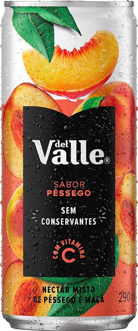 Del Valle Suco Sabor Pêssego Lata 290ml Amazon br