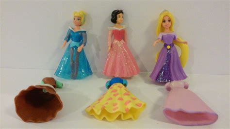 Polly Pocket Disney Princesses Cinderella Snow White Rapunzel W Flynn