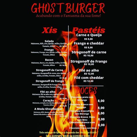 Menu Em Ghostburger Pub Bar Canoas